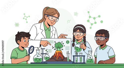 Young Scientists Explore Volcanic Eruptions And Conduct Science Experiments In Lab