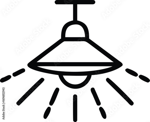 Line Art Pendant Lamp Icon light pendant light