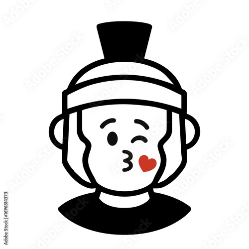 character emotion roman legionary kiss vector on white background
Vector icon character with emotion