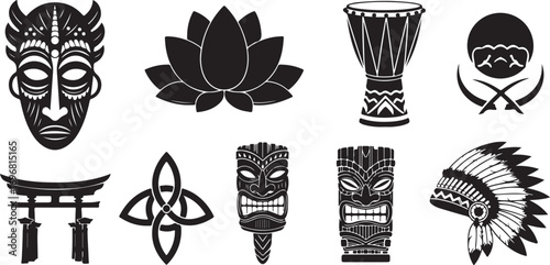 A Compilation of Culturally Significant Symbols and Icons A Diverse Collection of Art and Imagery