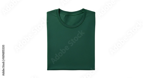 Folded Dark Green TShirt Mockup for Design Printing and Apparel Branding Concepts