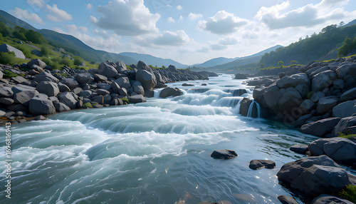 peaceful water stream 