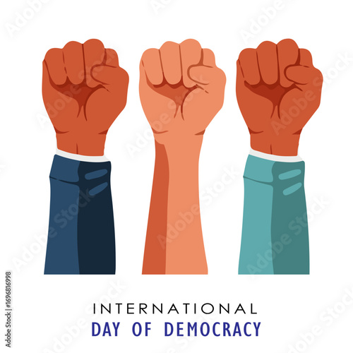 International Day of Democracy United Fist Symbol