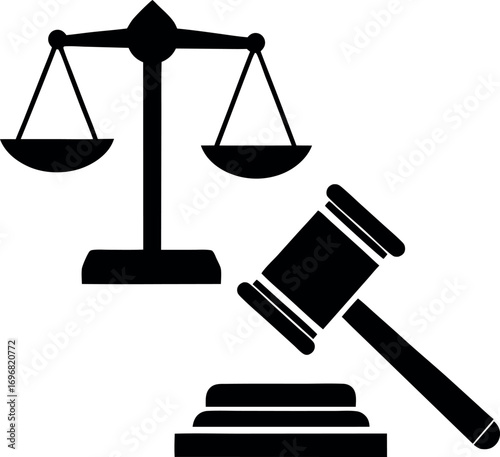 advocate and justice or law logo illustration