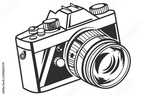 Retro camera illustration