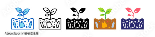 Water Filter Multiple Style Icon Set Collection. 