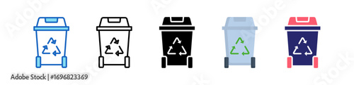 E Waste Multiple Style Icon Set Collection. 
