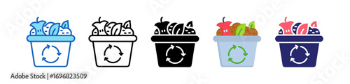 Buried Multiple Style Icon Set Collection. 