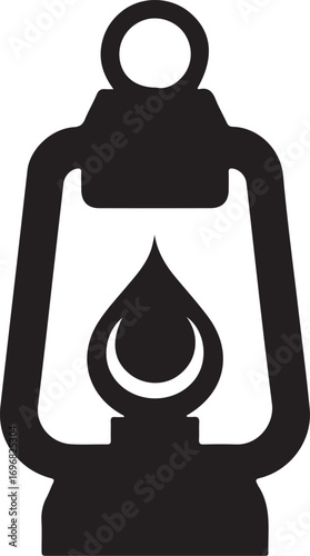 lantern silhouette vector, lantern silhouette illustration on white background