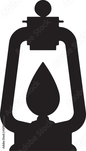 lantern silhouette vector, lantern silhouette illustration on white background