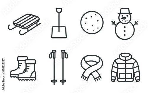 Navigation systems flat icon set. featuring star, cpu, compass, map, radar, pipes, planet, and pin symbols