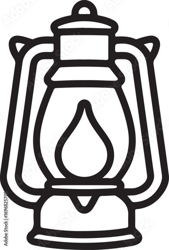 lantern silhouette vector, lantern silhouette illustration on white background