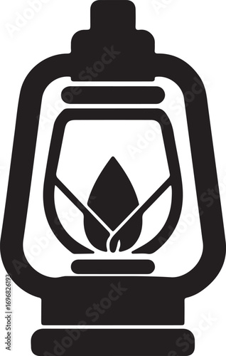 lantern silhouette vector, lantern silhouette illustration on white background