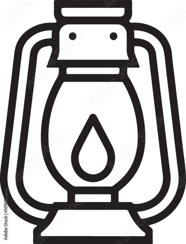 lantern silhouette vector, lantern silhouette illustration on white background