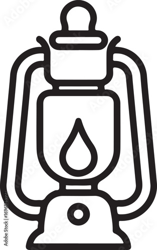 lantern silhouette vector, lantern silhouette illustration on white background