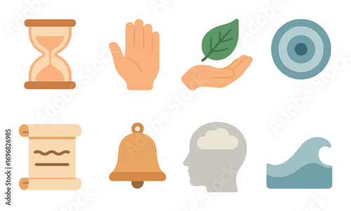 Entertainment flat icon set. featuring movie, ticket, popcorn, ghost, tv, armchair, poster, candy, remote