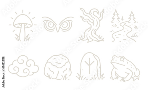 Mental health silhouette icon set. featuring anxiety, depression, stress, anger, mental disorder, sadness, and broken heart symbols