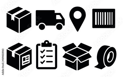 Halloween linear icons set. featuring tombstone, coffin, skull, crow, flower, shovel, tree, lantern
