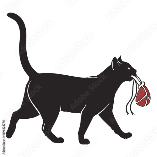 black cat vector illustration