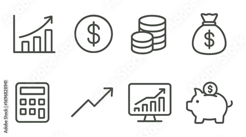 Fishing and diving silhouette icon set. featuring spear, fish, dive flag, paddle, snorkel, fins, hook, coral