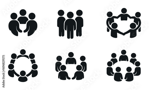 Sports training silhouette icon set. featuring weights, jump rope, medicine ball, sprint, squat, drill, plyometrics