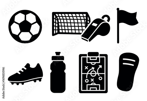 Home maintenance silhouette icon set. featuring paint roller, toolbox, lawnmower, plumbing, window cleaning, drill, house maintenance checklist