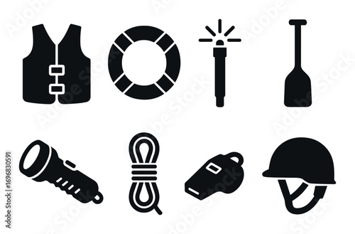 Animal silhouette icon set. featuring lion, duck, rabbit, elephant, dinosaur, cow, pig, fish
