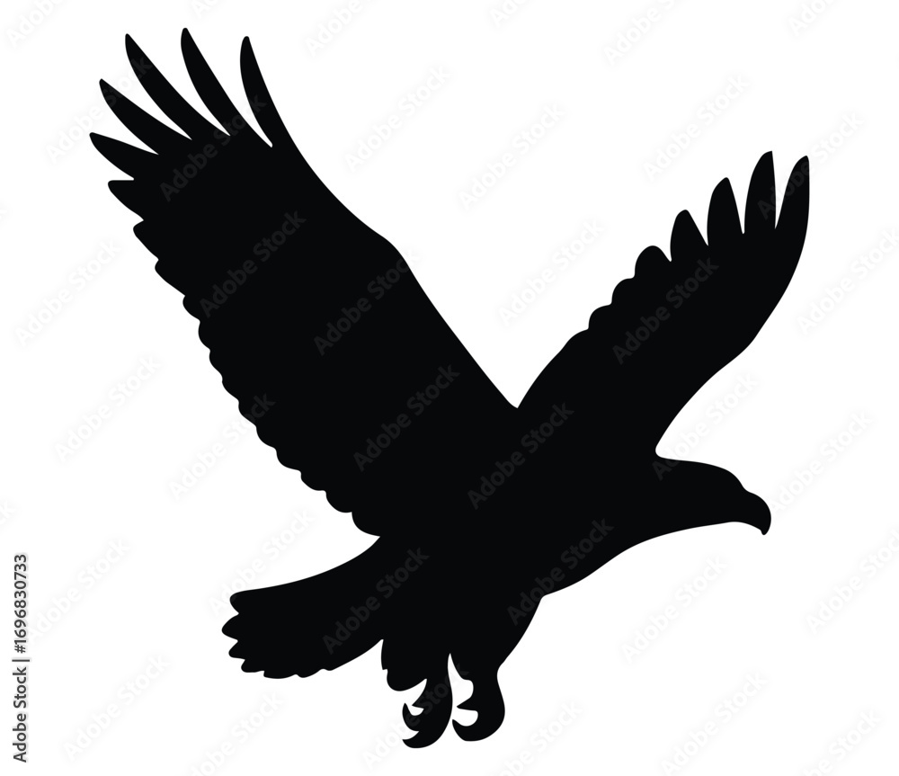 Obraz premium Bird silhouette vector illustration white background