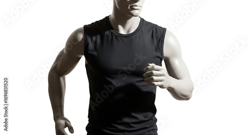 Male Runner Running on Treadmill Fitness Workout Sport Athlete Training Healthy Lifestyle Concept