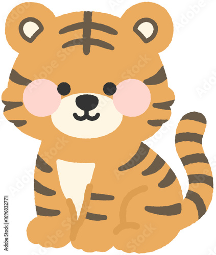 우리나라 전통 야생 동물 전래동화 동물 호랑이 호랑이 캐릭터 타이거 일러스트