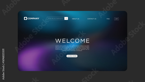 Modern welcome page for your company website design with professional look and feel for digital marketing