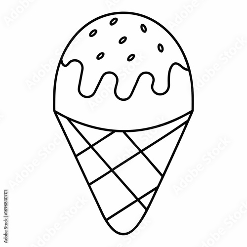 Choco Treat Line Art Vector