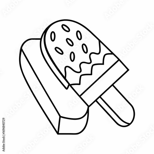 Choco Treat Line Art Vector