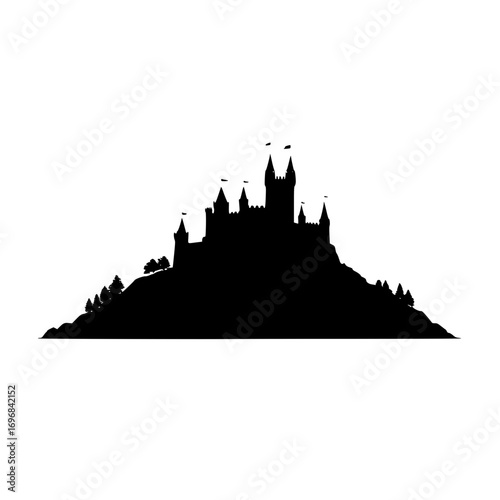 silhouette of castle