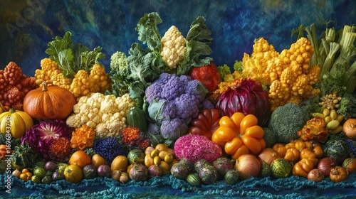 Vibrant Harvest: A Rainbow of Autumn Vegetables