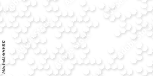 White abstract background with smooth minimal textures, clean light hexagon shapes, modern geometric patterns, elegant soft design, futuristic digital artistic backdrop.