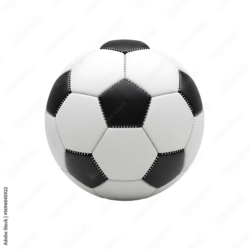 Obraz premium Realistic Soccer Ball with Visible Stitches 