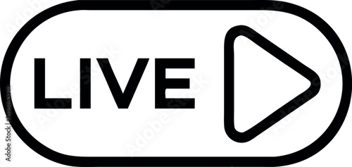 Live streaming icon. Modern air vector