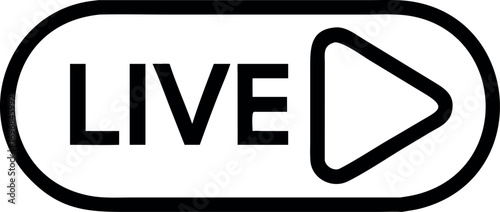 Live streaming icon. Modern air vector