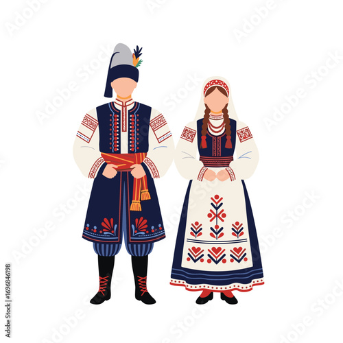 Traditional folk costumes from eastern european regions displaying rich cultural heritage