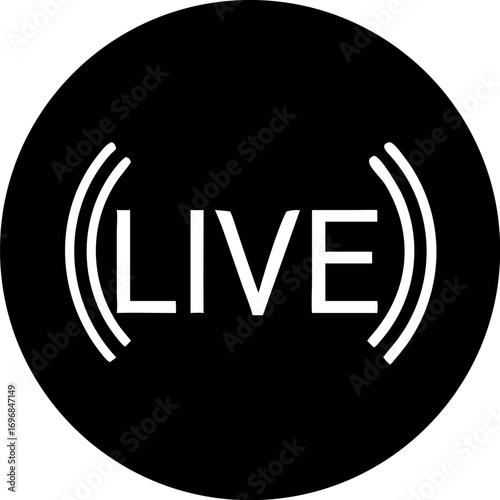 Live streaming icon. Modern vector button design vector