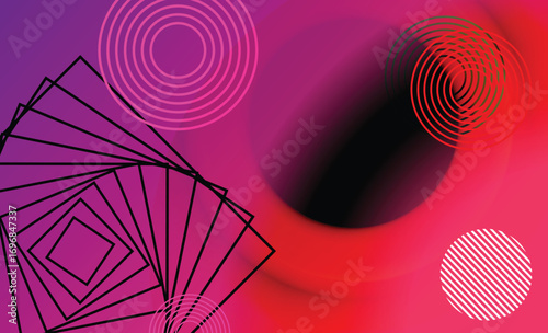Modern circle line abstract colorful design for  cover design, website, banner, flyer,