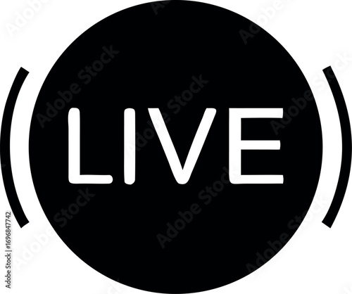 Live streaming icon. Modern vector button design vector