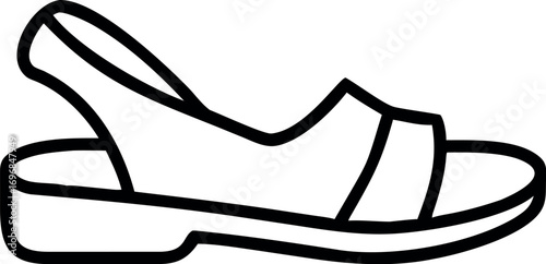 Comfortable platform sandals, ideal for summer and casual wear vector art