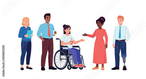 Diverse group of people representing inclusion and collaboration in a professional setting.