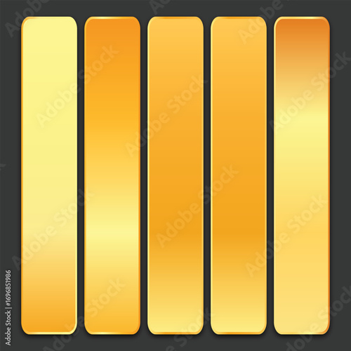 Golden Vertical Rectangles Elegant Metallic Shine