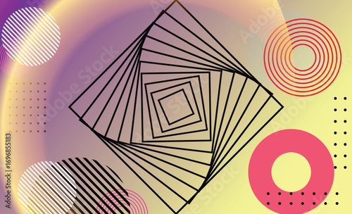 Modern circle line abstract colorful design for  cover design, website, banner, flyer,