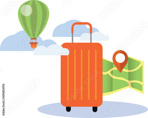 Illustration for best vacation travel