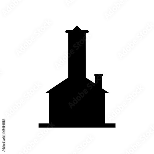 Illustration of chimney isolated on white