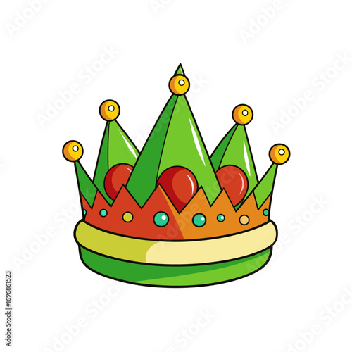 Golden royal crown vector illustration